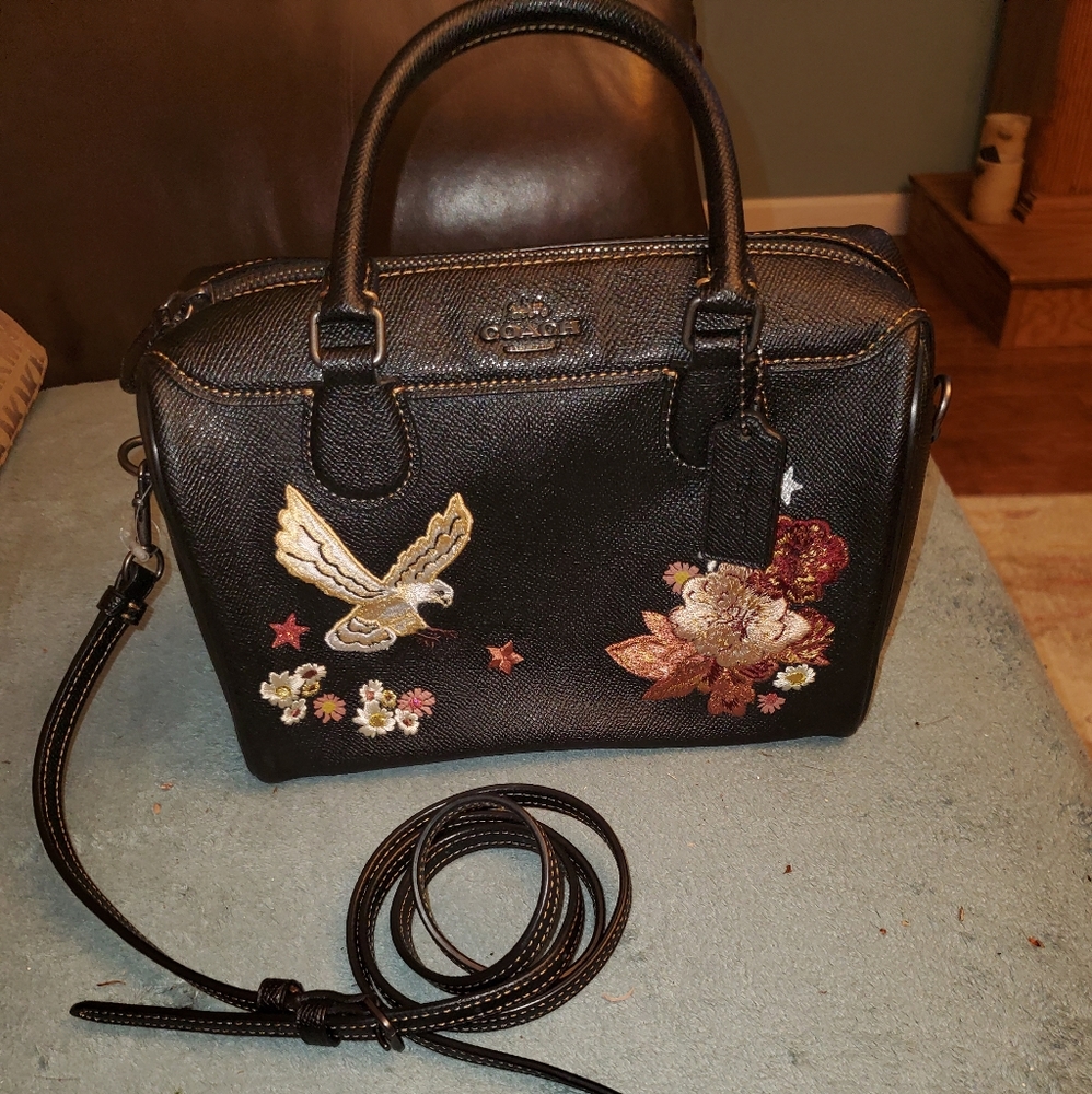 COACH mini bennett Satchel with tattoo